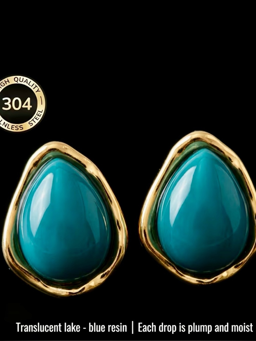 Small Teardrop Turquoise Stud Earrings